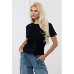 Bluzka z koronkowym gorsetem i ozdobnymi ramiączkami