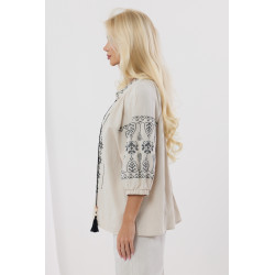 Bluzka boho z haftem i chwostami