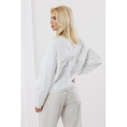 Kurtka bomberka z koronkowymi wstawkami