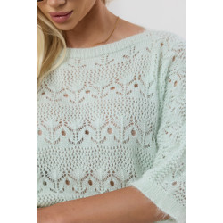 Ażurowy sweterek z rękawem 3/4