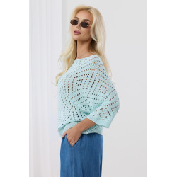 Ażurowy sweter o luźnym kroju