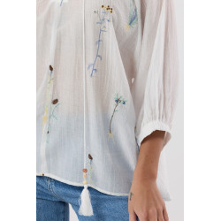 Luźna bluzka boho w polne kwiaty