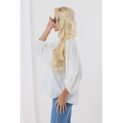 Bluzka w stylu boho z ażurowymi wstawkami