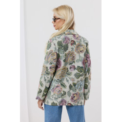 Żakardowa marynarka w kwiatowy wzór
