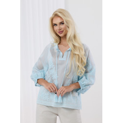 Bluzka boho z haftem i wiązaniem