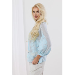 Bluzka boho z haftem i wiązaniem