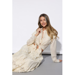 Koszula boho z koronkowymi wstawkami