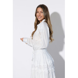 Koszula boho z koronkowymi wstawkami
