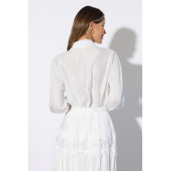 Koszula boho z koronkowymi wstawkami