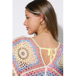 Ażurowa bluzka boho o kroju oversize