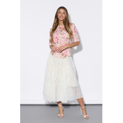 Koronkowa spódnica midi w stylu boho