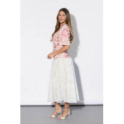 Koronkowa spódnica midi w stylu boho