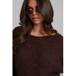 SWETER OVERSIZE Z KRÓTKIM RĘKAWEM