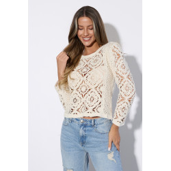 Koronkowa bluzka o grubszym splocie