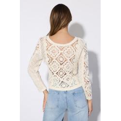 Koronkowa bluzka o grubszym splocie