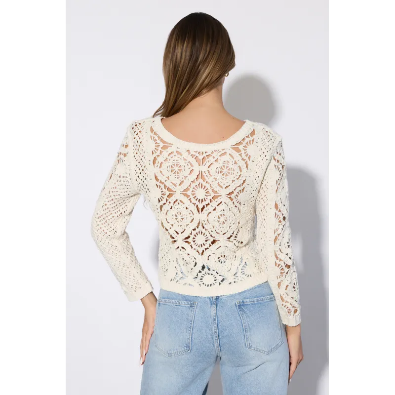 Koronkowa bluzka o grubszym splocie