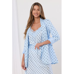 Marynarka z szalowym kołnierzem w grochy