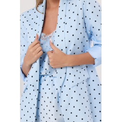 Marynarka z szalowym kołnierzem w grochy