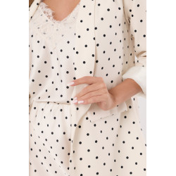 Marynarka z szalowym kołnierzem w grochy