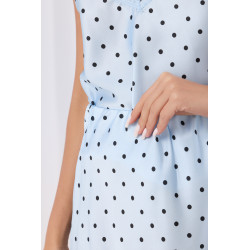 Satynowa spódnica midi w grochy