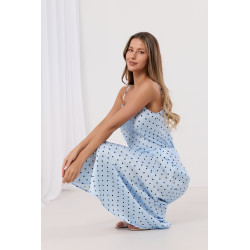 Satynowa spódnica midi w grochy