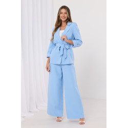 Marynarka oversize z paskiem i podwiniętymi rękawami