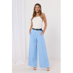Spodnie typu palazzo z paskiem