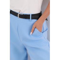 Spodnie typu palazzo z paskiem