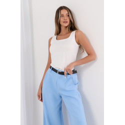 Spodnie typu palazzo z paskiem