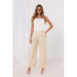 Szerokie spodnie z elastycznym pasem