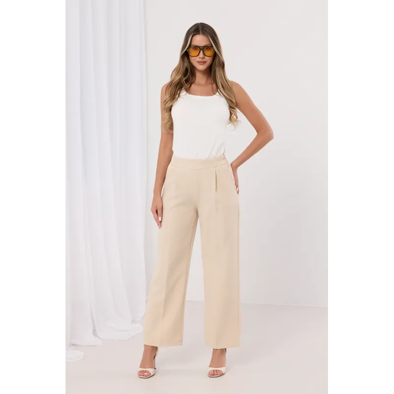 Szerokie spodnie z elastycznym pasem