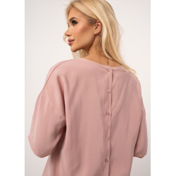 Bluzka oversize z guzikami na plecach