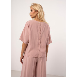 Bluzka oversize z guzikami na plecach