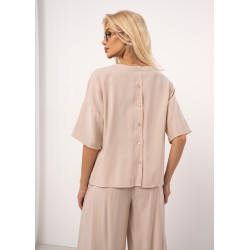 Bluzka oversize z guzikami na plecach