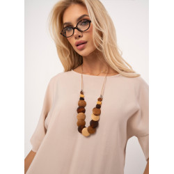 Bluzka oversize z guzikami na plecach