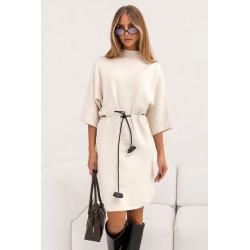SWETROWA SUKIENKA Z GOLFEM I WIĄZANIEM W TALII