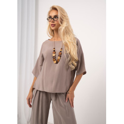 Bluzka oversize z guzikami na plecach