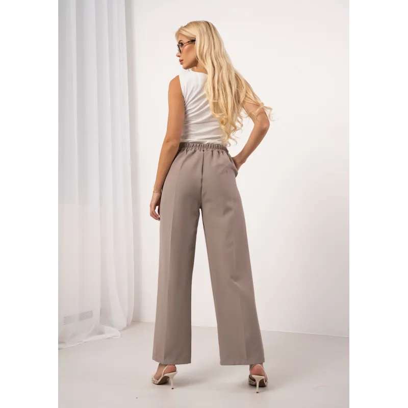 Szerokie spodnie z elastycznym pasem