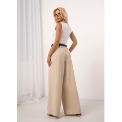 Spodnie typu palazzo z paskiem