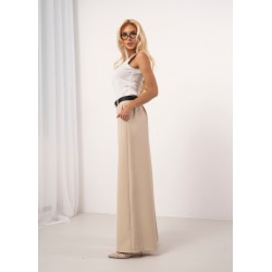 Spodnie typu palazzo z paskiem