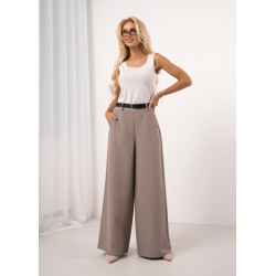 Spodnie typu palazzo z paskiem