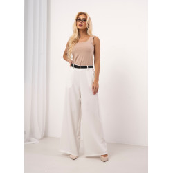 Spodnie typu palazzo z paskiem