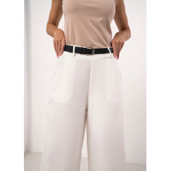 Spodnie typu palazzo z paskiem