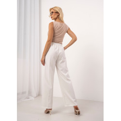 Szerokie spodnie z elastycznym pasem