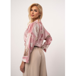Wzorzysta koszula z satyny