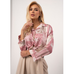 Wzorzysta koszula z satyny