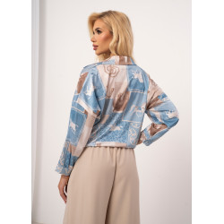 Wzorzysta koszula z satyny