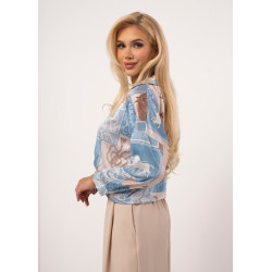 Wzorzysta koszula z satyny