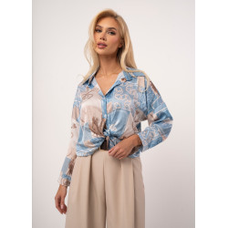 Wzorzysta koszula z satyny