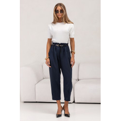 SPODNIE O PROSTYM KROJU Z PASKIEM